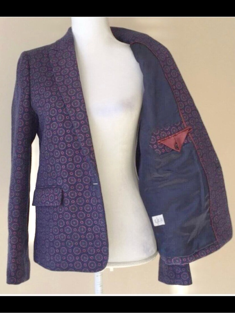 J. Crew Collection Blue Fall 2013 Schoolboy Jacket Wool Tweed Blazer 4 - Picture 7 of 15